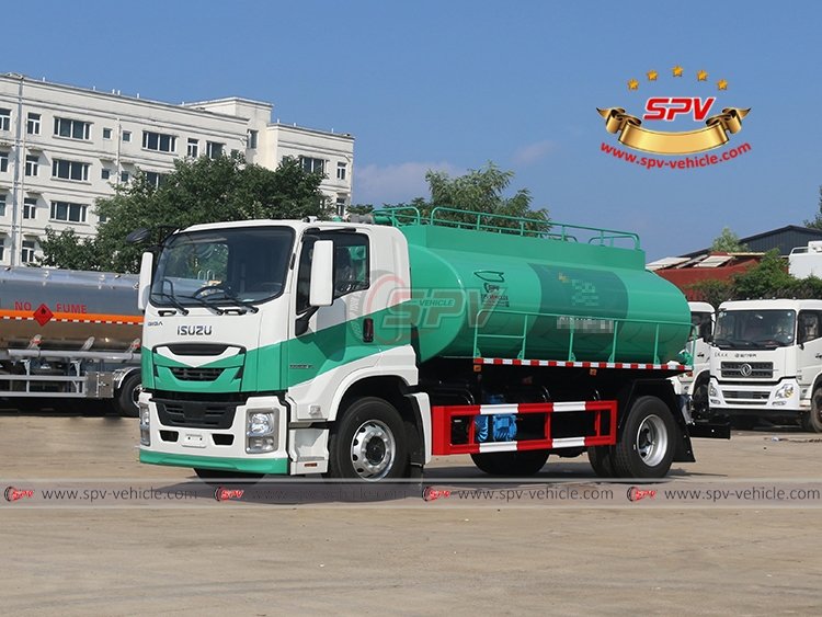 10,000 Litres Fecal Cleaning Truck ISUZU - Left Front Side View